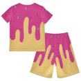 thumbnail image 3 of MKLEKYY Conjunto De Camiseta Y Pantalones Cortos De Verano Para Niñas, Informal, De Manga Corta, Ropa De Juego Cómoda Para Niños Pequeños De 2 A 12 Años, 3 of 3
