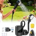 thumbnail image 2 of Portable Shower for Camping, Rechargeable Camping Shower with Intelligent LED Display, Long-Lasting & Quiet Outdoor Showering, IPX8 Waterproof for Hiking, Travel, Pet Bath, Car Wash, 2 of 10