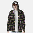 thumbnail image 2 of Vsdgher Mardi Gras Fleur de Lis Imprimé Sweat à Capuche Adulte pour Hommes Femmes, Manches Longues Protection Solaire Chemises de Pêche pour Course Athlétique Natation-TG, 2 of 7