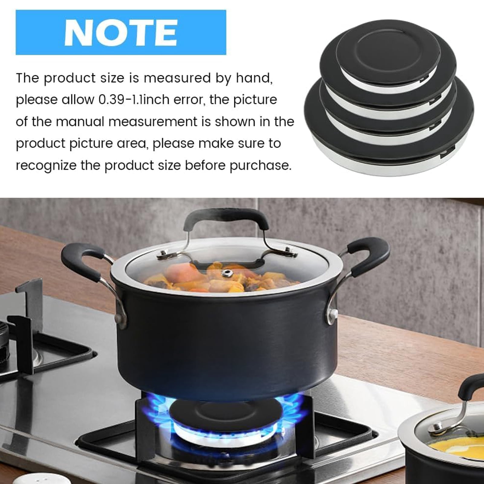 OIUR 8Pcs Gas Stove Burner Cover Easy Installation High Temp Resistant Electric Stove Cover for Samsung for LG for MATAG Stovetop