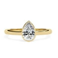 thumbnail image 2 of Solitaire Engagement Ring for Women | Center 7X4.50mm Pear Cut Lab Created Moissanite Bezel Set Wedding Promise Rings in 14K Yellow Gold Over Sterling Silver Jewelry Gift for Her, Size 9.5, 2 of 6