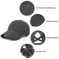 thumbnail image 4 of Sombrero de cola de caballo entrecruzado para mujer Gorra de béisbol de secado rápido Sombreros para el sol Protección UV Gorra deportiva Gris esquí esquí Gafas de esquí, 4 of 5