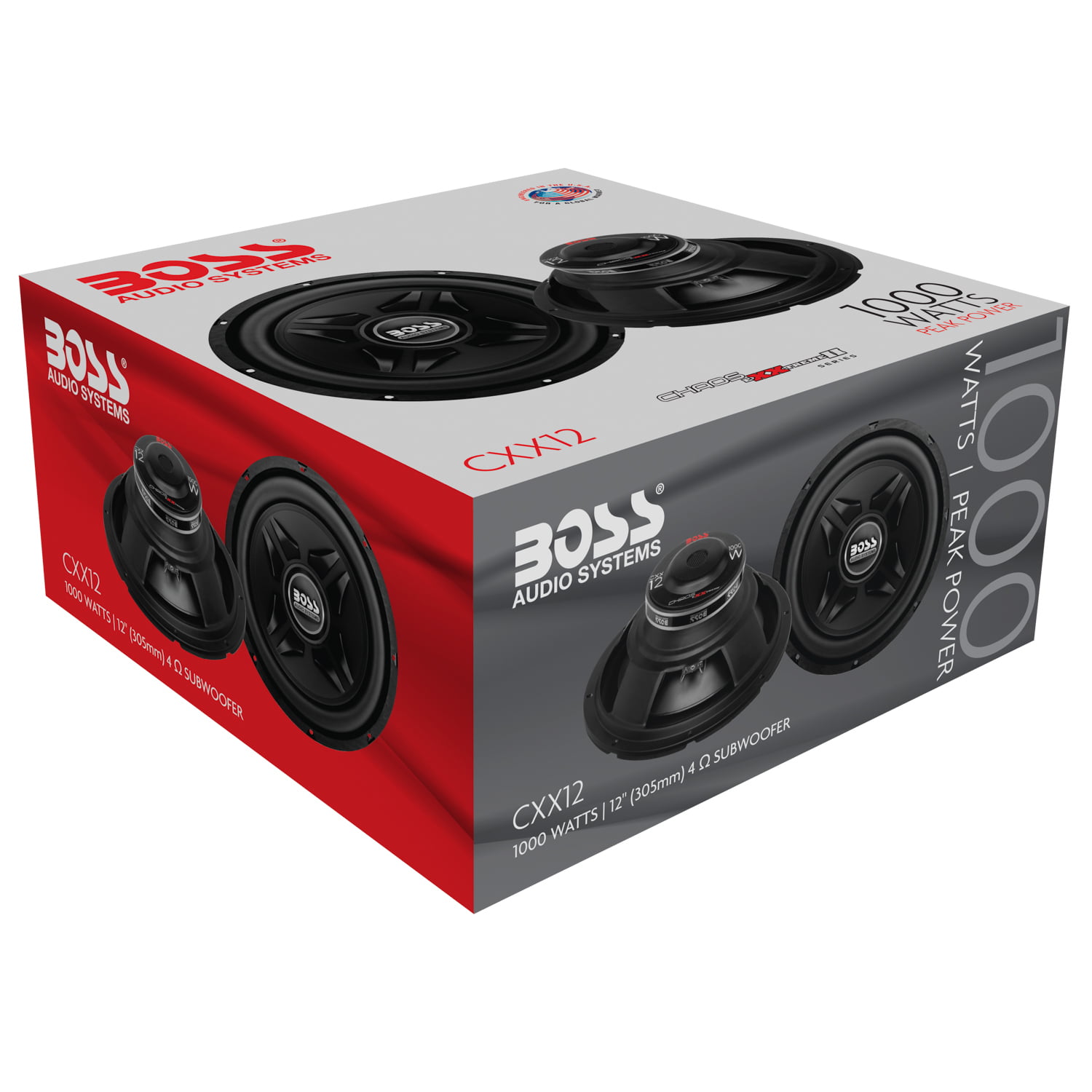 Single 4 Ohm Voice Coil Black BOSS Audio Systems P12SVC 12 Inch Car Subwoofer 1600 Watts Maximum Power Sold Individually