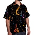 thumbnail image 2 of Note Men's Casual Hawaiian Button Down Short Sleeve Summer Beach Printed Shirt, 2 of 6