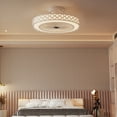 thumbnail image 4 of Gymax Ceiling Fan w/ Lights & Remote 3000-6500K Modern Flush Mount LED Fan Light, 4 of 10
