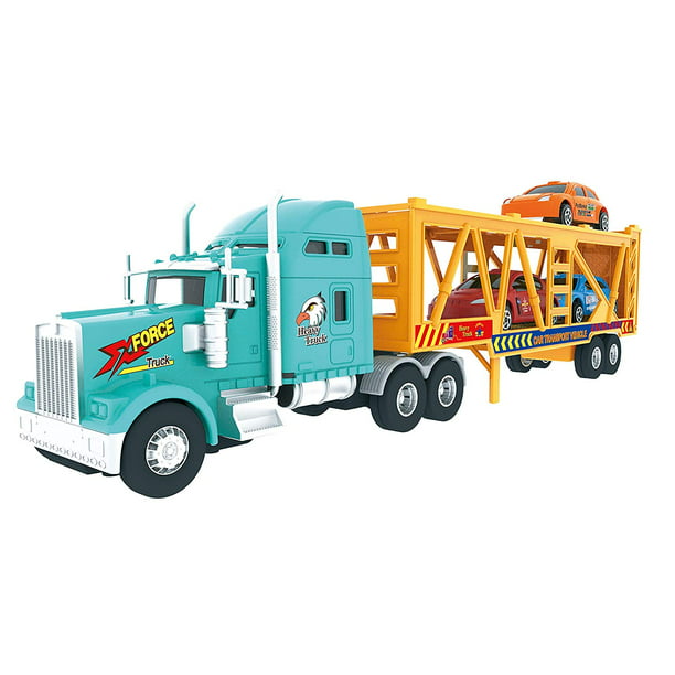 Big Daddy Big Rig Heavy Duty Tractor Trailer Transport Car Transport Toy  Truck with 3 Cars