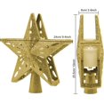 thumbnail image 6 of Star Christmas Tree Topper Lighted with Built-in Rotating Magic Ball, LED Treetop Projector for Crown Christmas Tree, Holiday/Winter Home Wonderland Party Ornament, Gold, 6 of 7