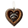 thumbnail image 1 of Adorno navideño con forma de corazón con animales Decoración plana en 2D de animales del bosque en acrílico Colgante del bosque para decorar el árbol de Navidad Regalo para los amantes de los animales, 1 of 7
