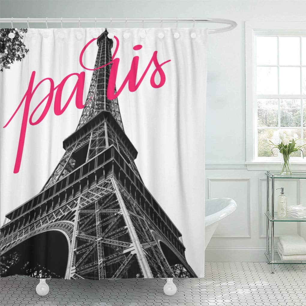 "Ooh La La" Shower Curtain Paris Design 100% polyester fabric 72" x 72" 