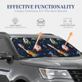 thumbnail image 3 of Goofa Spaceships and Stars Pattern 2 Piece Car Windshield Sun Shade Foldable | Front Windshield Shade for Sun, Heat and UV Rays | Sunshade for Car Front Window-Medium, 3 of 7