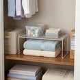 thumbnail image 5 of Whitmor 1-Tier Wire Grid Stacking Shelf Large White Metal Space-Saving Shoe Rack 6-Pair Capacity, 5 of 6