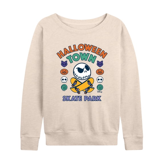 The Nightmare Before Christmas - Halloween Town Skate Park - Women's French Terry Long Sleeve Pullover
