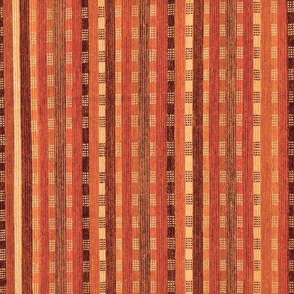 Ahgly Company Indoor Square Abstract Orange Modern Area Rugs, 7' Square