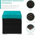 thumbnail image 5 of Resenkos Outdoor Footstool Footrest, 2 Wicker Ottomans, Additional Seating, Footrest, Side Table w/Storage, Removable Cushions,Blue, 5 of 7