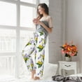 thumbnail image 4 of Uemuo Lavender Flowers Pattern Women's Wide Leg Palazzo Lounge Pants with Pockets Light Weight Loose Comfy Casual Pajama Pants-Large, 4 of 9