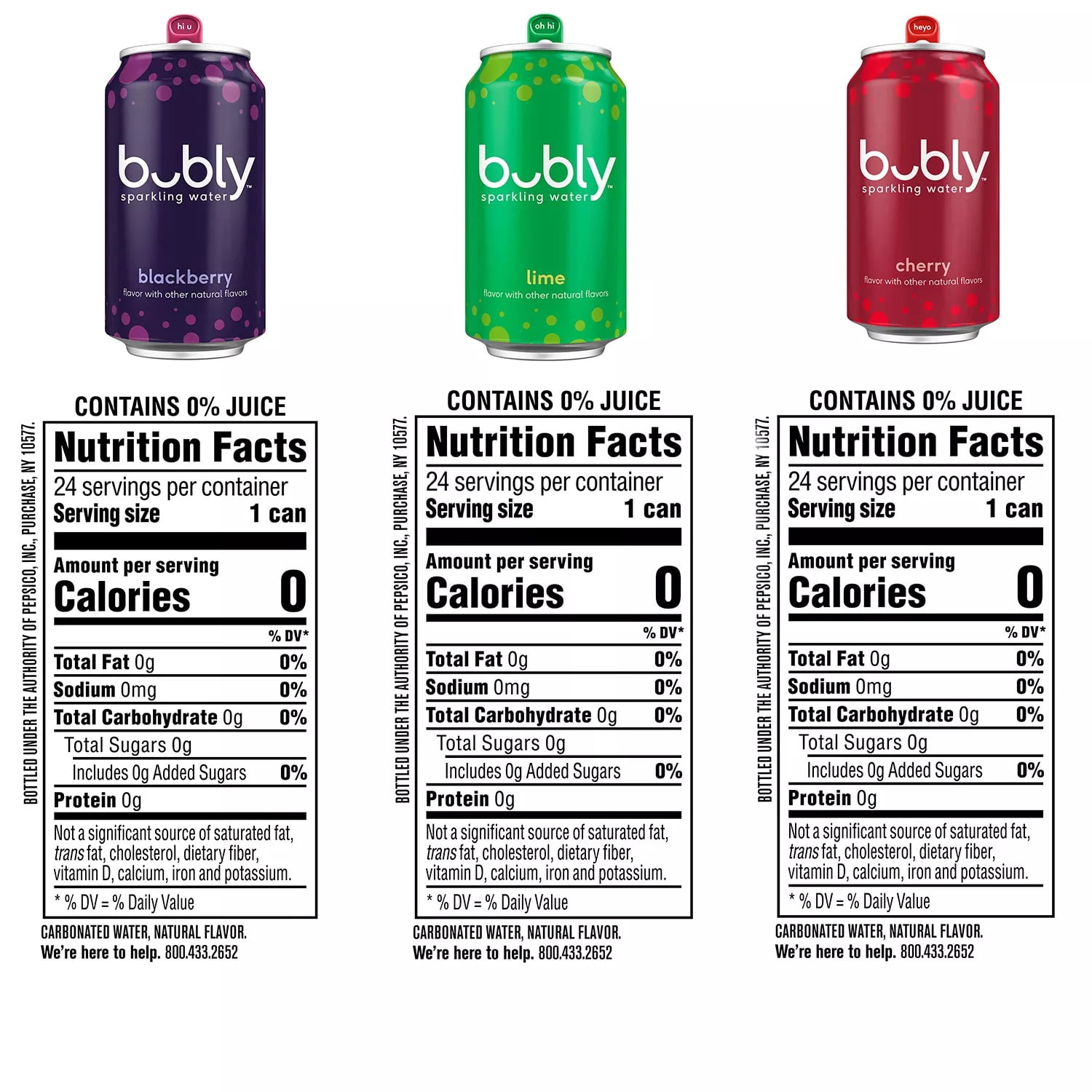 Bubly Sparkling Water Variety Pack, 12 Fluid Ounce (Pack of 24)