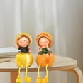 thumbnail image 4 of 2x Lovely Hanging Foot Doll Sculpture Figurine Resin Statue Sitter Cabinet Crafts Hanging Leg for Wedding Windowsill Counter Top Bedroom Car Orabge doll, 4 of 8