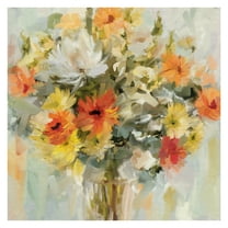 Masterpiece Art Gallery Mason Jar Flowers By Studio Arts Canvas Art Print 24" x 24"