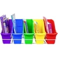 thumbnail image 4 of Fits 5 Small Book Bins with Metal Shelf Rack, White, 4 of 11