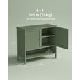 VASAGLE 3-Tier Shoe Cabinet – Freestanding Storage Organizer, Adjustable Shelf, Forest Green, 47.2" Wide