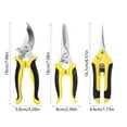 thumbnail image 5 of 3 Pack Stainless Steel Pruning Shears & Garden Scissors, Premium Handheld Clippers for Gardening, Plants, Flowers, Shrub Trimming - Ergonomic Design with Durable Blades, 5 of 6