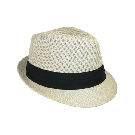 Size one size Kid's Straw Pleated Band Easter Fedora (Best Easter Hat Ever)