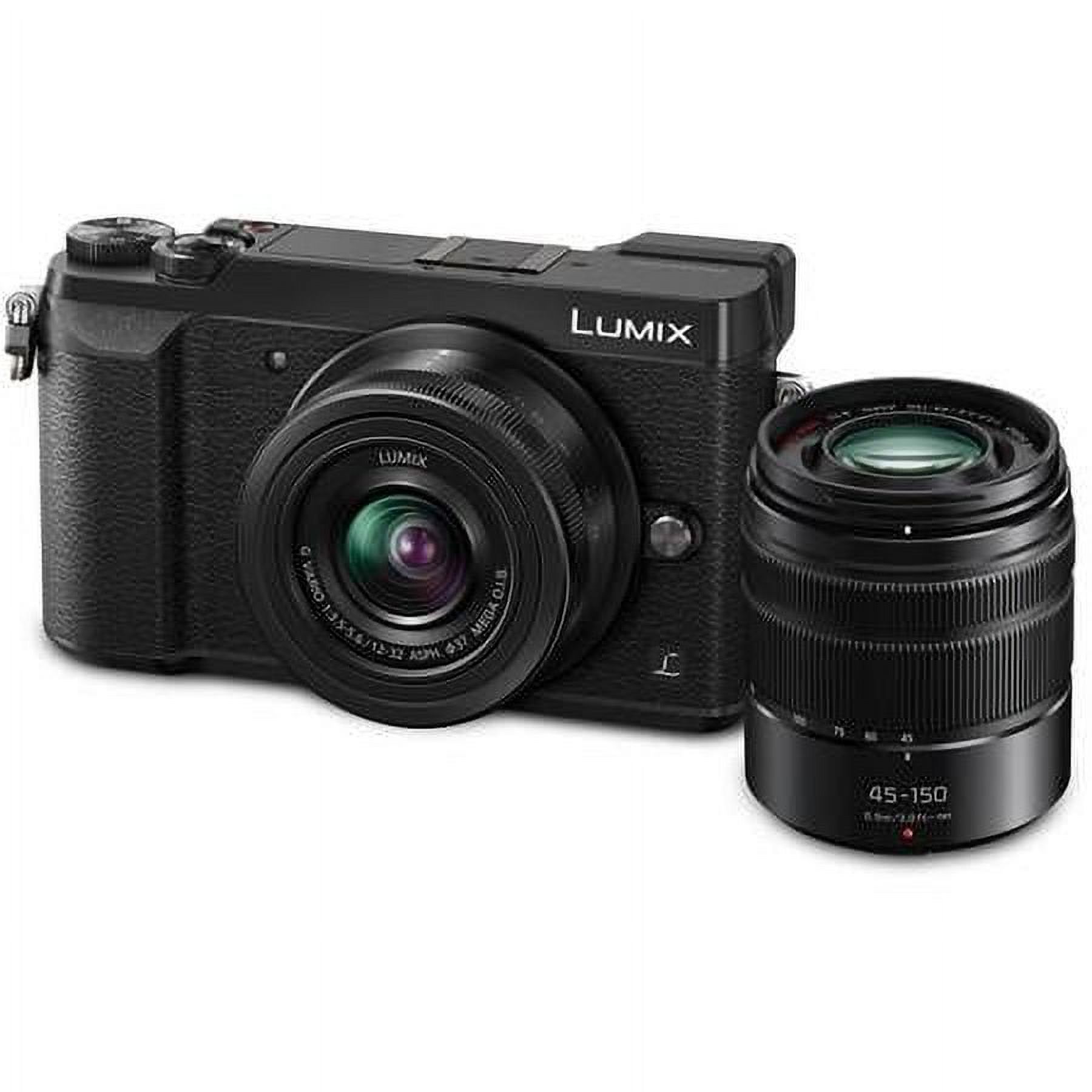 Lumix DMC-GX85 Mirrorless Camera Black with Lumix G Vario 12-32mm f/3.5-5.6 & 45-150mm F4.0-5.6 Lenses - Bundle With Camera Case, 32GB SDHC Card, 52mm Filter Kit, Mac Software, And More - image 5 of 11