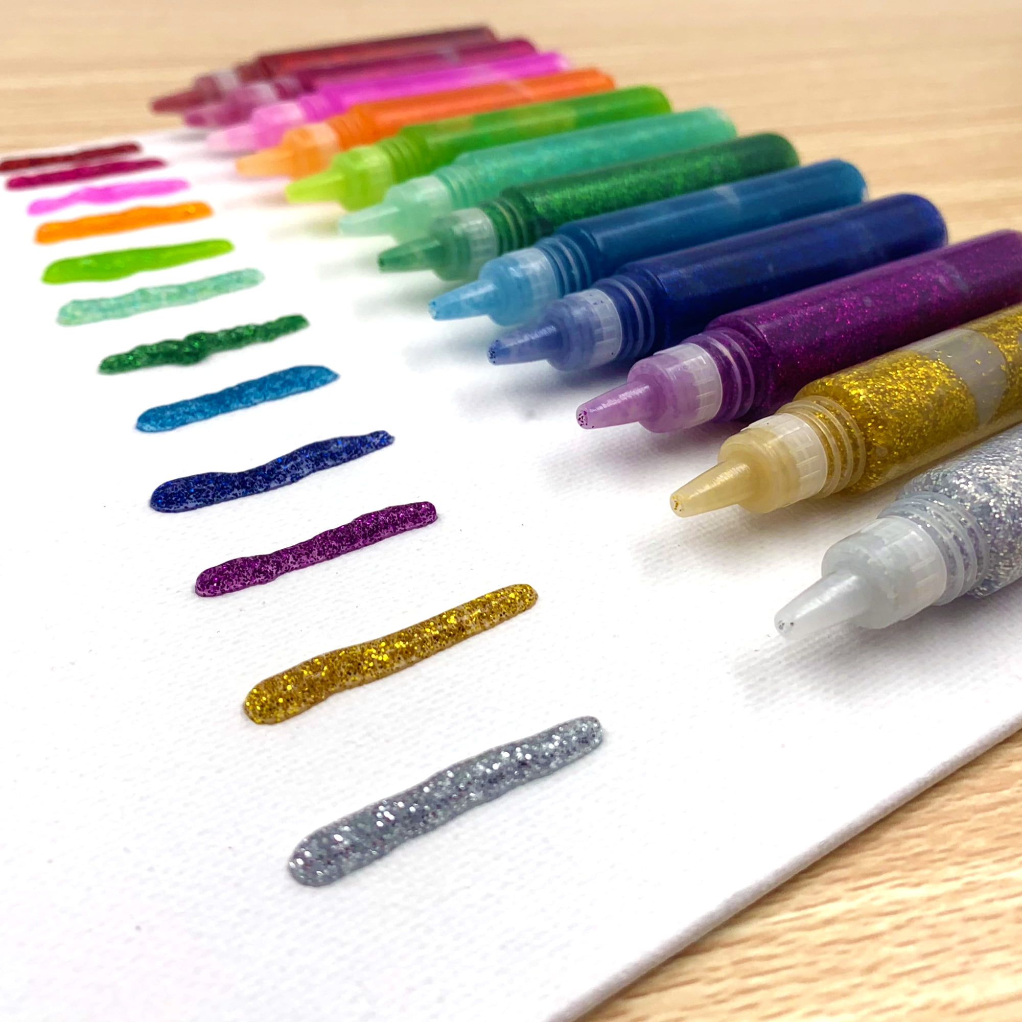 Glitter Glue Pens, Rainbow Swirl Colors, Kids Art & Crafts, Card Making  Supplies