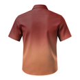 thumbnail image 4 of Gradient Print Casual Shirt for Men Short Sleeve Button Up Pocket Tee Summer Beach Lightweight Breathable Loose Fit Top Vacation Travel Out Activities Comfortable Cool Mens Watermelon Red 4XL, 4 of 6