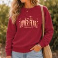 thumbnail image 4 of Jollimate Faith Over Fear Crewneck, Christian Sweatshirt Women, Christian Sweatshirt Gift, 4 of 6