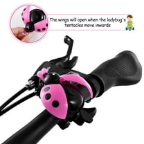 PAMINGONO 1Pack Pink Ladybug Bike Bell for Mountain Biking Accessories with Crisp Sound