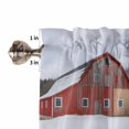 thumbnail image 5 of Christmas Dogs Kitchen Curtains and Valances Set, Xmas Trucks Tree Red House Winter Snow Scene Rod Pocket Window Valance Window Curtain Panels for Living Room Bedroom Laundry, 27.5x36in, 3 Pieces, 5 of 7