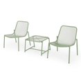 thumbnail image 1 of Noble House Bucknell 3 Piece Outdoor Conversation Set in Matte Green, 1 of 17