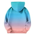 thumbnail image 4 of Piuwrlz Hood Sweatshirts Childrens Girls Boys Winter Printed Hoodies Pocket Long Sleeved Plush Round Neck Hoodie Pullover Sky Blue Size 5 Years, 4 of 9