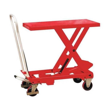 Dayton Scissor Lift Cart, 1100 lb. Cap, 20-1/2"W, 39-1/2"L 33W286