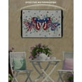 thumbnail image 3 of Blue Red Butterfly Outdoor TV Cover 40 to 43 Inch Weatherproof, Stars Independence Day Rustic 600D Oxford TV Covers with Waterproof Zipper, Outside Flat TV Screen Protector 40"Wx25"Hx4.5"D, 3 of 7