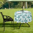 thumbnail image 7 of Coolnut Leaves Branches Round Tablecloth with Zipper Umbrella Hole, Waterproof Washable Polyester Fabric Table Cover for Outdoor Patio Garden Party, 60", 7 of 7