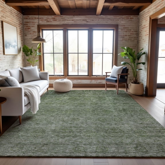 Addison Rugs Mayfield Premium Machine Washable Transitional Global Olive Rectangle Rug, 9' x 12'