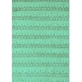 thumbnail image 1 of Ahgly Company Indoor Rectangle Abstract Turquoise Blue Modern Area Rugs, 2' x 4', 1 of 4
