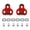 Red, variant on 1pair Versatiles Road Bike Cleats Clip Easyly Install Bicycles Cleats Clip for Precise Foot Positioning