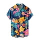 thumbnail image 3 of Hombro Frío Tops Hombres Hawaiano Impresión Botón Hasta Cuello Suéter Cardigan con Cremallera Cuarto para Ropa Callejera Informal Y Actividades Al Aire Libre, 3 of 4