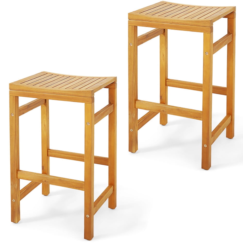 Aimee Lii 30" Height Bar Chair with Saddle Shaped Seat and Sturdy Footrest-Set of 2, Outdoor Patio Furniture Set Aimee Lii 30" Height Bar Chair with Saddle Shaped Seat and Sturdy Footrest-Set of 2, Outdoor Patio Furniture Set