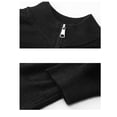 thumbnail image 6 of Tops for Men Zipper Sweater Jacket Casual Solid Color Stand-Up Collar Knitted Sweater Long Sleeved Shirt Mens Coats Black L, 6 of 6