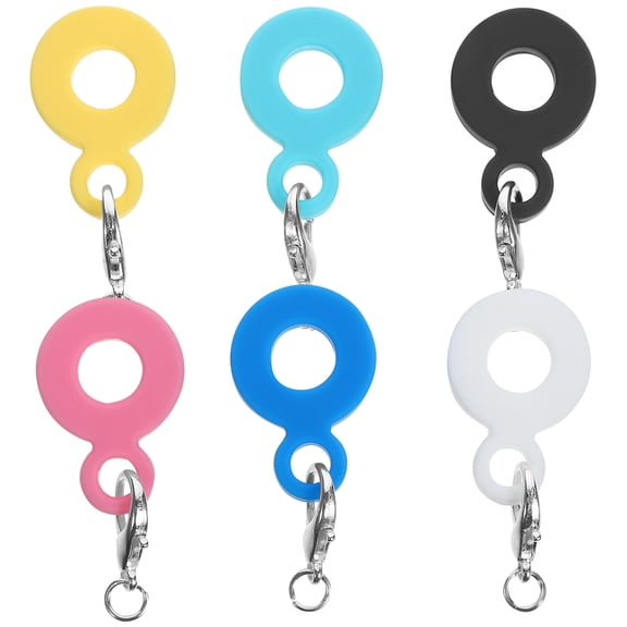 HOMEMAXS 6pcs Dangle Straw Toppers Charm Silicone Straw Adapters Charm Cup Handle Charm Accessories