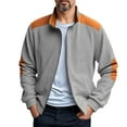 thumbnail image 2 of Jackets for Men 2025 Long Sleeve Heavyweight Corduroy Loose Fit Stand Collar Zip Up Jacket Outerwear Coat, 2 of 8