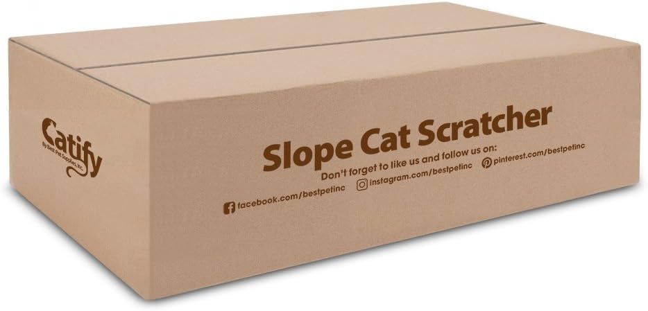 Best Pet Supplies Catify Slope Cat Scratch Pad, Cat Cardboard Scratcher with Catnip, 2-Pack