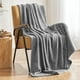 thumbnail image 1 of Cobija, Cobija Extra Suave con Tira, Mantas de Cama Acogedoras y Esponjosas para Sofá, Cama, Sillón, Mantas Ligeras y Versátiles para Oficina, Recámara, Picnic, Decoración Del Hogar, 50x60" Gris, 1 of 7