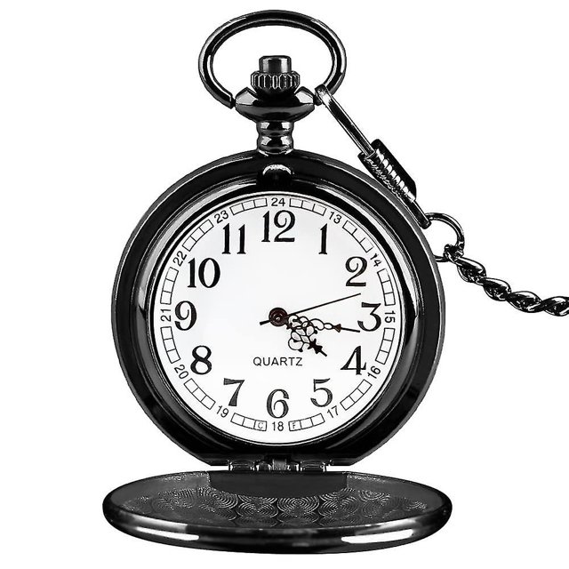 Vintage Smooth Quartz Pocket Watch Classic Fob Watch With Short Chain For Men Women On Birthday Anniversary Day Christmas