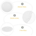thumbnail image 6 of Dinner Plate White Dishes Banquet Plates Plastic Trays for Food Child Baby 6 Pcs, 6 of 6