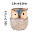 thumbnail image 3 of Cute Owl Ceramic Planter 2.6 Inch, Small Succulent Cactus Flower Pot for Indoor Outdoor Home Office Decor, Animal Style Tabletop Garden Decor Pot Gift, 3 of 6